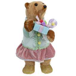 Украшение новогоднее "Медвежонок", L12 W17 H30 см, 2в.