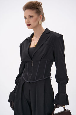 Пиджак  корсет Джуди (чёрный) - Эльза фото 2