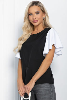 Блуза Мелодия стиля (черно-белая) Б11657 - Lt collection фото 5