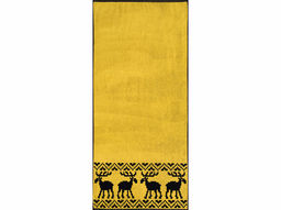 Полотенце махровое 6с102.411ж1 Оленики(т.желтый) 67х150см