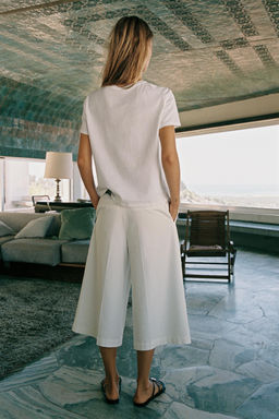 CAMISETA BORDADOS ALGOD?N / Blanco - Zara фото 4