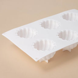 Форма для муссовых десертов и выпечки Доляна Взбитые сливки, 29?17?5 см, 6 ячеек (d=6,5 см), цвет белый  фото 5