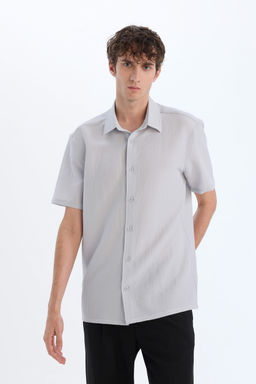 Regular Fit Polo Yaka Krink_l Yazl_k K_sa Kollu G_mlek - Defacto фото 4