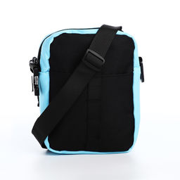 Сумка молодёжная на молнии, 1 наружный карман, цвет чёрный/голубой - Simaland фото 4