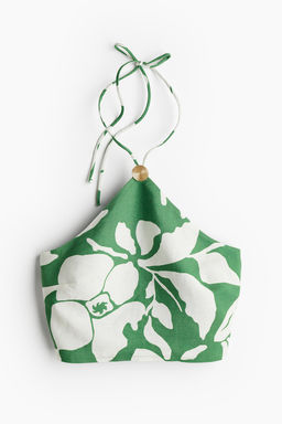 Top cropped con escote halter - H&m фото 6