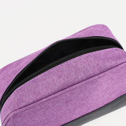 Косметичка дорожная на молнии, с ручкой, цвет сиреневый - Simaland фото 3