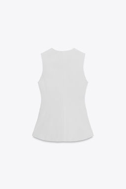 STRETCH COTTON TOP WITH POCKETS