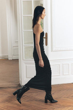 DRAPED MIDI DRESS - Zara фото 7