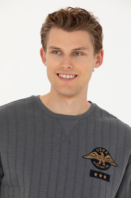 Мужской свитшот антрацитового цвета - U.s. polo assn фото 16