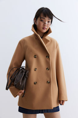 Abrigo cruzado de fieltro - H&m фото 2