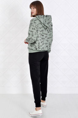 Арт. 2350 Костюм с брюками женский 44-52 (5 шт) Цвет:верх- полынь, низ-черный - Калинка фото 15