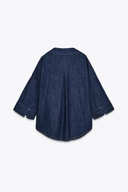 DENIM EFFECT BUTTON-UP SHIRT - Zara фото 5