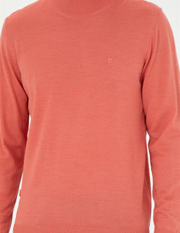 Somon Slim Fit Yar_m Bal_k__ Yaka Y_n Kar___ml_ Basic Triko Kazak - Pierre cardin фото 6