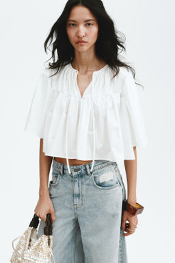 Blusa cropped de algod?n - H&m фото 4