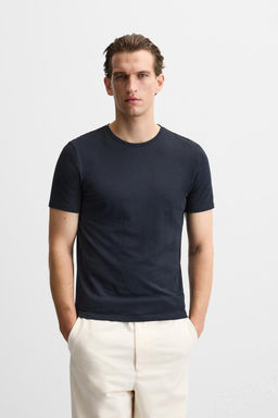 BASIC SLIM FIT T-SHIRT - Zara фото 19