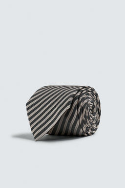 LIMITED EDITION 100% SILK STRIPED TIE - Zara фото 7