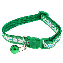 Пэт тойс (Pet toys) Ошейник универсальный Косточка 1х31см, пластмассовая застежка, с бубенчиком, полиэстер, на картоне, цвета микс (Китай)
