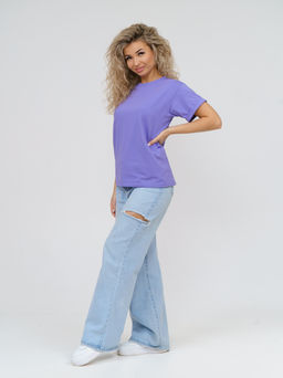 Футболка Хлопок 95%, лайкра 5% Классика аква - Ивассорти фото 84