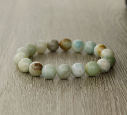 Амазонит светло-зеленый 10мм, браслет "Классика" длина 16см