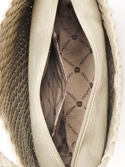 LACCOMA сумка СУ1053-2-винтаж бежевый эко кожа хлопок  фото 4