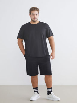 B?y?k Beden Bisiklet Yaka Erkek Spor Ti??rt