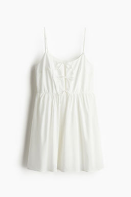 Vestido de popelina con lazadas