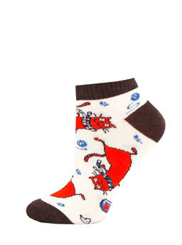 Цена за 2 пары Брестские SCHOOL 3087 (с рисунком) ш.белый