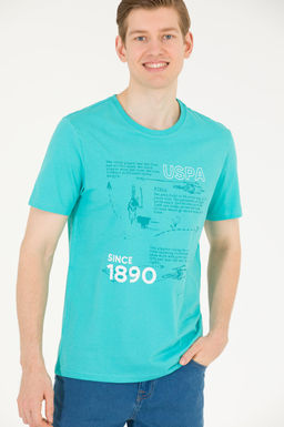 Мужская мятная футболка с круглым вырезом - U.s. polo assn фото 2