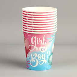 Цена за 10 шт. Стакан бумажный Девочка или мальчик, 250 мл - Страна карнавалия фото 3