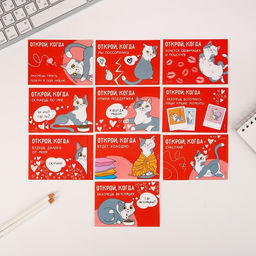 Конверты с наклейками «Открой, когда...», набор 10 шт., 16×11.5 см