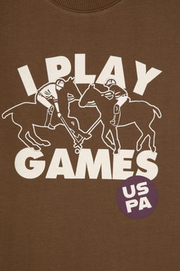 Erkek _ocuk Haki Bisiklet Yaka Sweatshirt - U.s. polo assn фото 3