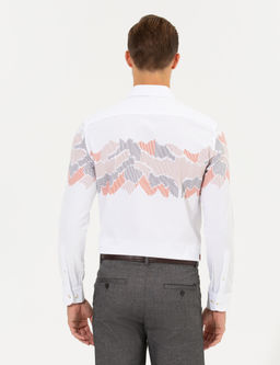 Turuncu Slim Fit Uzun Kollu G_mlek