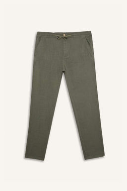 Yazl?k Jogger Pantolon Slim Fit Dar Kesim Duz Paca Pamuklu Cepli - Defacto фото 2