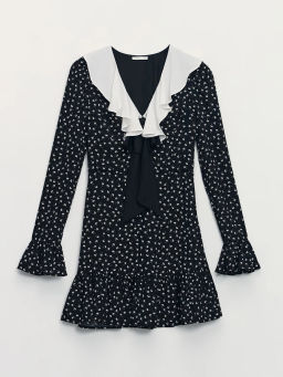 Платье мини с контрастным воротником / Zarina