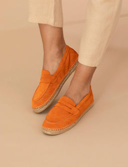 Turuncu Espadril Ayakkab_