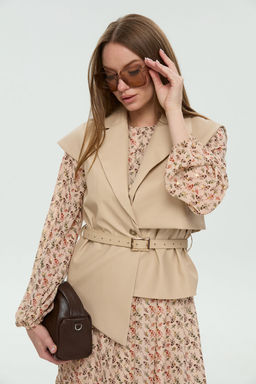 Костюм NIKVA н1045-1 крем-брюле и бежевый мультиколор