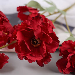 Цветы искусственные «Космея махровая», 8×58 см, бордовые