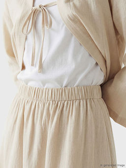 Юбка женская Beli Lastikli Klos Muslin клеш с эластичным поясом