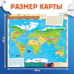 Набор Путешествие вокруг Земли: 6 книг, карта мира, паспорт, наклейки - Буква-ленд фото 18