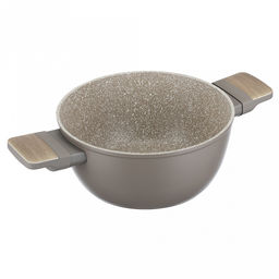 Кастрюля с антипригарным покрытием Fiamma 3,7л, д24см, h16см, s2,6мм, дно s3,2мм, литой алюминий, стеклянная крышка, пароотвод, бакелитовая ручка с покрытием soft-touch, капсульное дно, цветная коробка, Regent (Китай) Подходит для всех видов пл - Домашняя мода фото 4