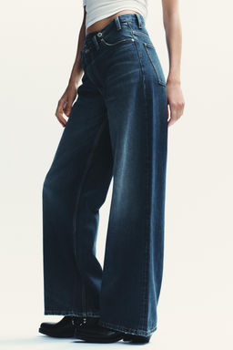 TRF WIDE-LEG CROSSED WAIST HIGH-WAIST JEANS - Zara фото 6