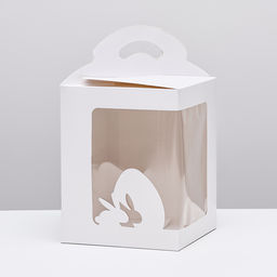 Цена за 2 шт. Коробка для десерта, упаковка кондитерская, белая, 18×18×23 см