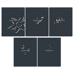 Тетрадь 48л. BG "Chrome" клетка (Т5ск48 61093) металлизированный пантон