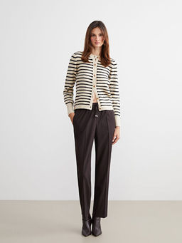 B?y?k Beden Beli Lastikli Havu? Kesim Kad?n Pantolon