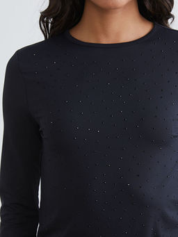 Bisiklet Yaka Ta?l? Bluz