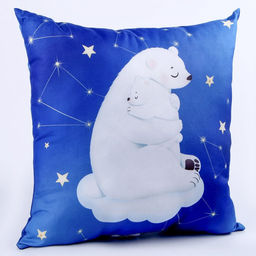 Подушка квадратная Медведица и малыш - Mni mnu фото 10