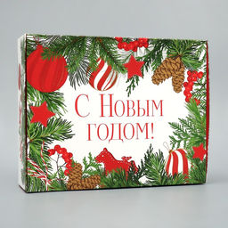 Коробка подарочная новогодняя складная «Новогодние игрушки», 31 х 24.5 х 9 см