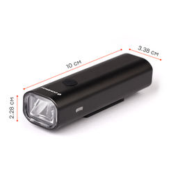 Фонарь передний COMIRON FLASH корпус: авиационный алюминий 6063, IP67; свет: CREE XPG, 400lm аккум 3.7V 2500 mAh, USB влагозащищённый /уп 50/ - ГалеонТрейд фото 13