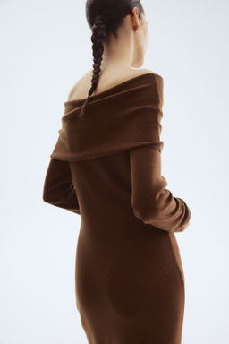 Vestido off-the-shoulder - H&m фото 6