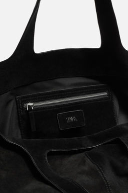 LACQUERED LEATHER SHOPPER BAG - Zara фото 6